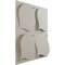 Ekena Millwork 19 5/8in. W x 19 5/8in. H Clover EnduraWall Decorative 3D Wall Panel Covers 2.67 Sq. Ft. WP20X20CVGBW - alternate 3